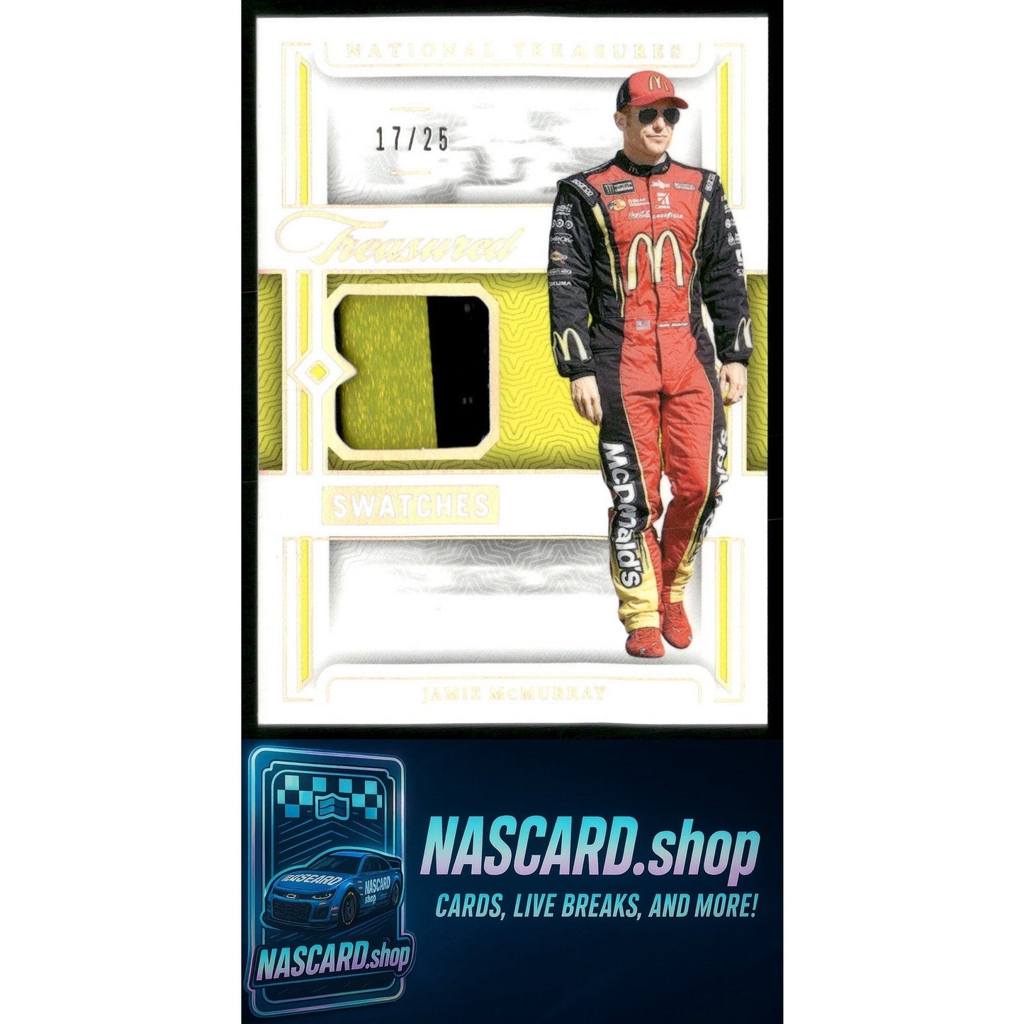 2024 National Treasures Jamie McMurray Treasured Swatches Holo Silver #/25